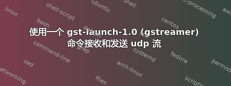 使用一个 gst-launch-1.0 (gstreamer) 命令接收和发送 udp 流