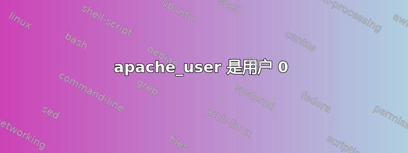 apache_user 是用户 0