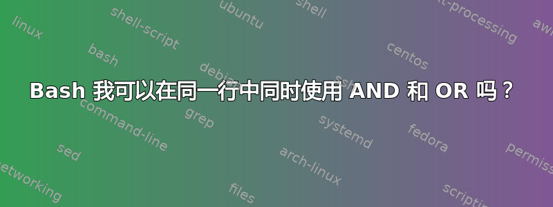 Bash 我可以在同一行中同时使用 AND 和 OR 吗？