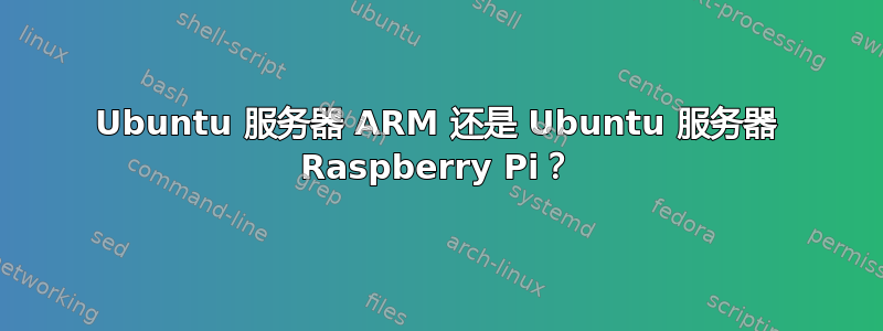 Ubuntu 服务器 ARM 还是 Ubuntu 服务器 Raspberry Pi？