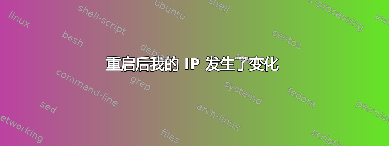 重启后我的 IP 发生了变化