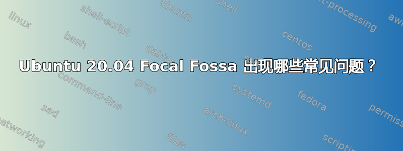 Ubuntu 20.04 Focal Fossa 出现哪些常见问题？