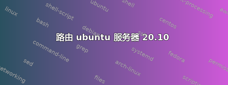 路由 ubuntu 服务器 20.10