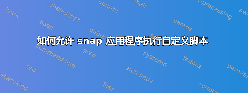 如何允许 snap 应用程序执行自定义脚本