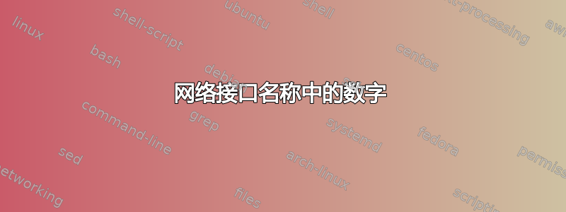 网络接口名称中的数字