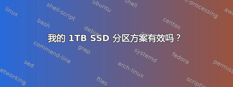 我的 1TB SSD 分区方案有效吗？