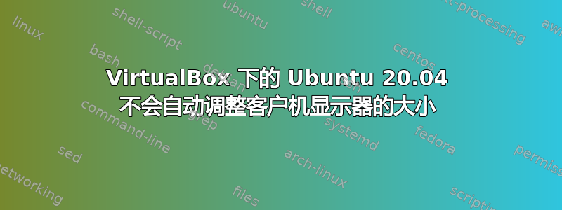 VirtualBox 下的 Ubuntu 20.04 不会自动调整客户机显示器的大小