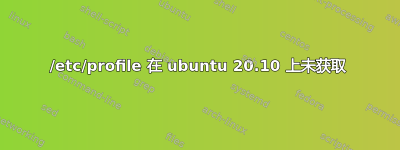 /etc/profile 在 ubuntu 20.10 上未获取