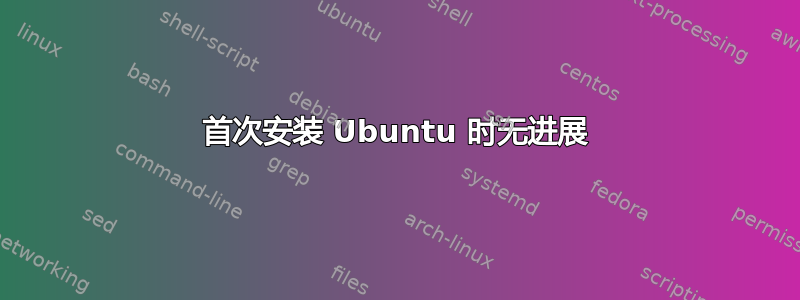 首次安装 Ubuntu 时无进展