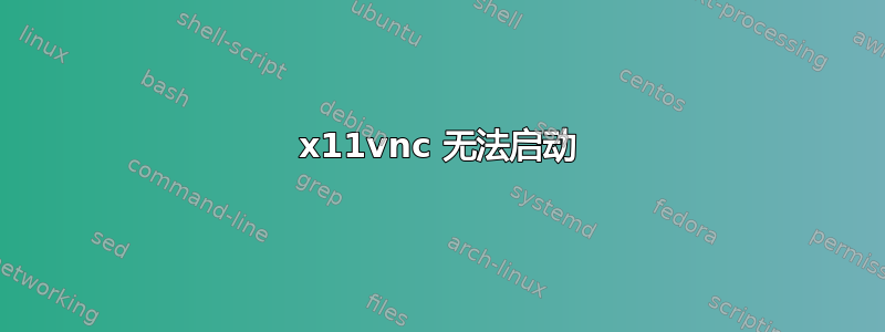 x11vnc 无法启动