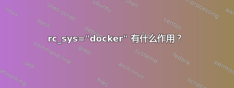 rc_sys="docker" 有什么作用？