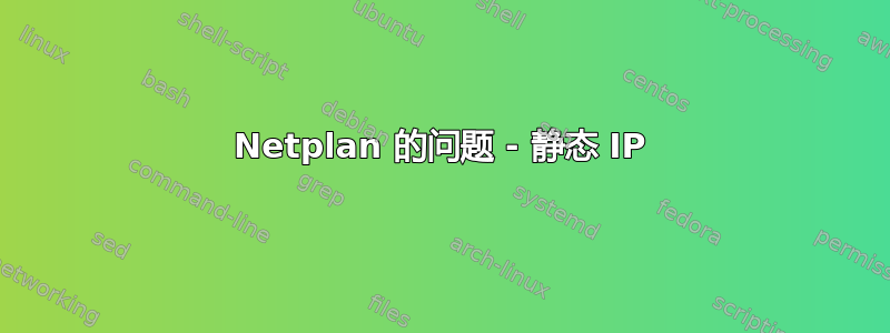 Netplan 的问题 - 静态 IP