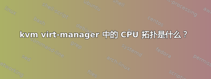 kvm virt-manager 中的 CPU 拓扑是什么？