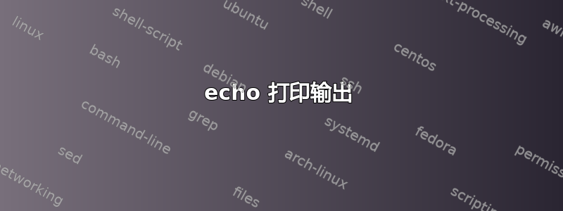 echo 打印输出