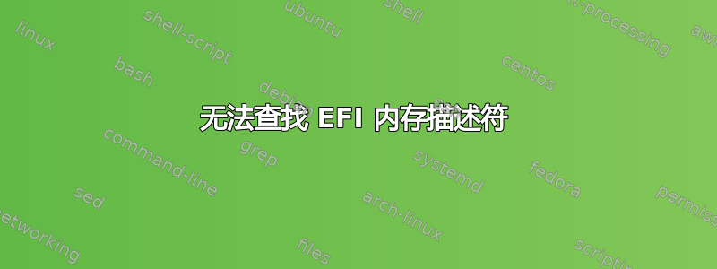 无法查找 EFI 内存描述符