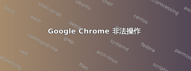 Google Chrome 非法操作