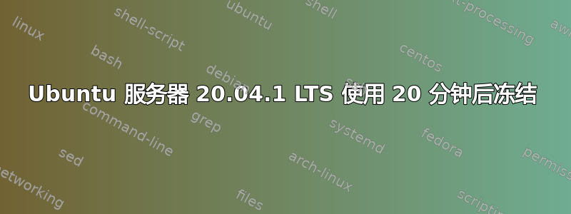 Ubuntu 服务器 20.04.1 LTS 使用 20 分钟后冻结