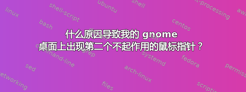 什么原因导致我的 gnome 桌面上出现第二个不起作用的鼠标指针？