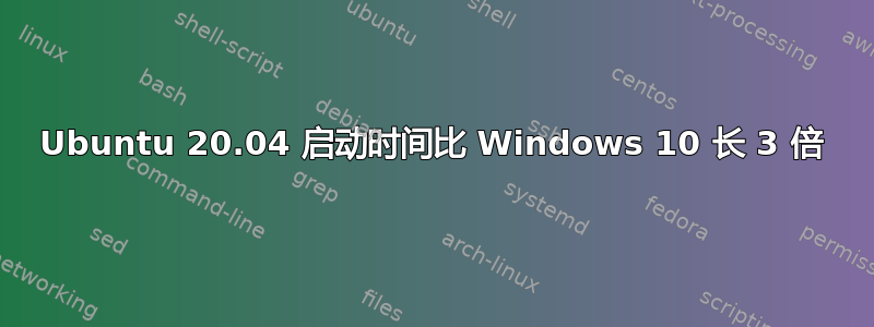 Ubuntu 20.04 启动时间比 Windows 10 长 3 倍