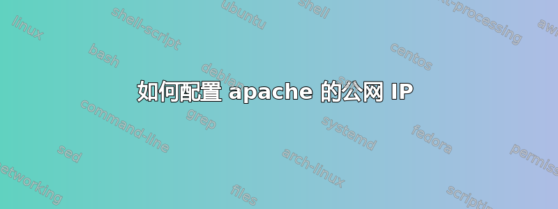 如何配置 apache 的公网 IP