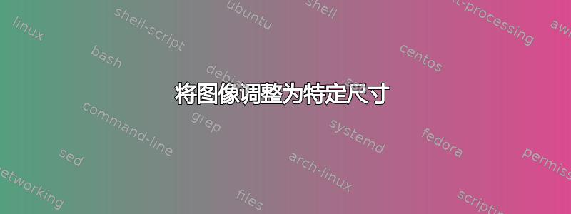 将图像调整为特定尺寸