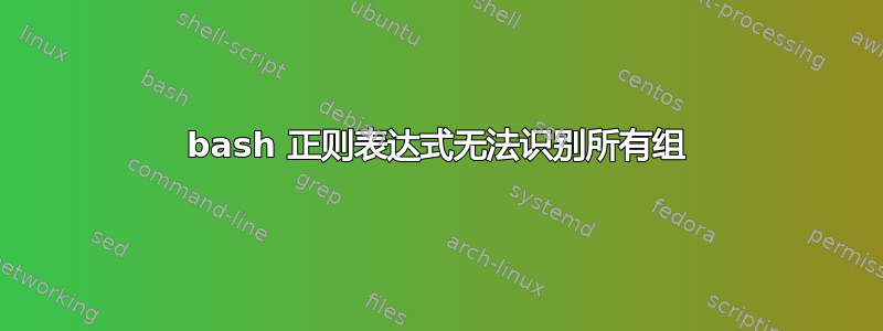 bash 正则表达式无法识别所有组