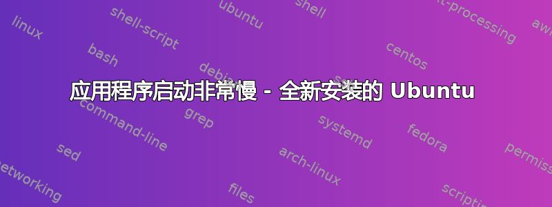 应用程序启动非常慢 - 全新安装的 Ubuntu