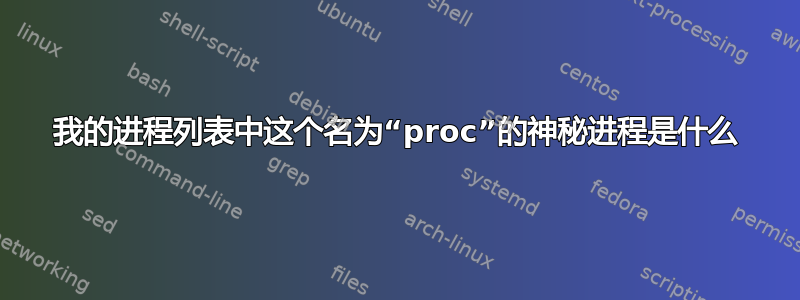 我的进程列表中这个名为“proc”的神秘进程是什么