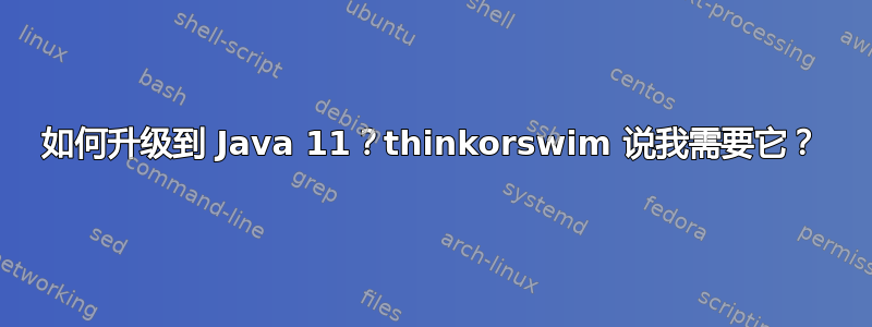 如何升级到 Java 11？thinkorswim 说我需要它？