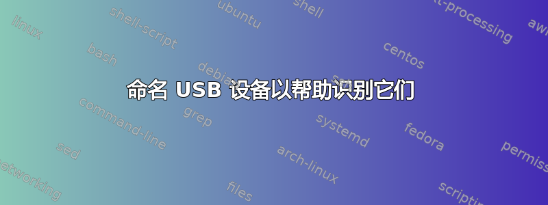 命名 USB 设备以帮助识别它们