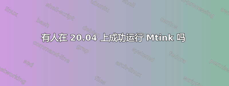 有人在 20.04 上成功运行 Mtink 吗