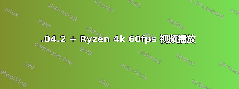 20.04.2 + Ryzen 4k 60fps 视频播放