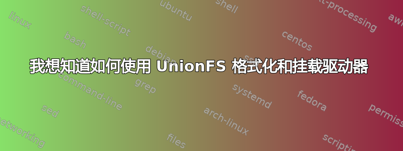 我想知道如何使用 UnionFS 格式化和挂载驱动器