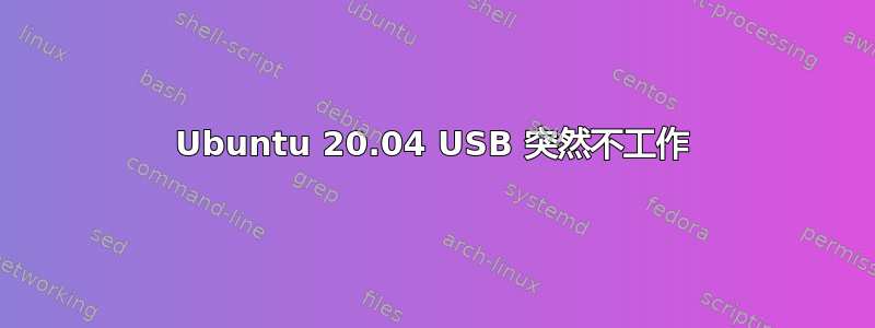 Ubuntu 20.04 USB 突然不工作