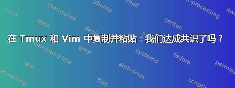 在 Tmux 和 Vim 中复制并粘贴：我们达成共识了吗？