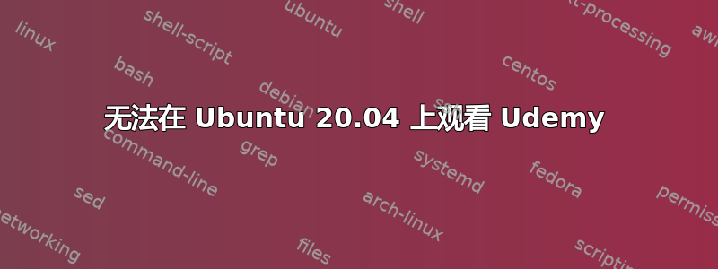 无法在 Ubuntu 20.04 上观看 Udemy