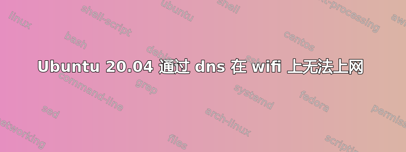 Ubuntu 20.04 通过 dns 在 wifi 上无法上网