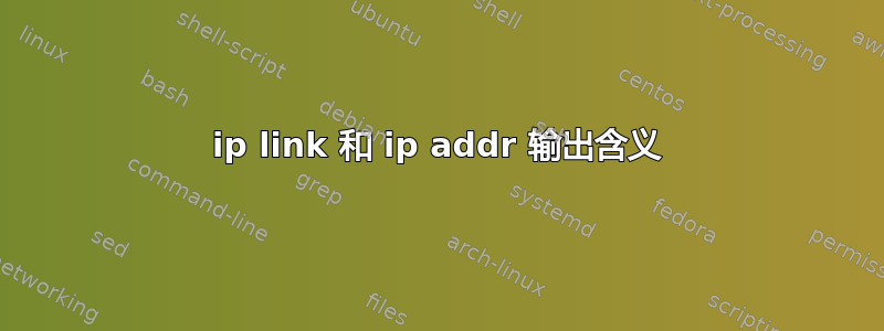 ip link 和 ip addr 输出含义