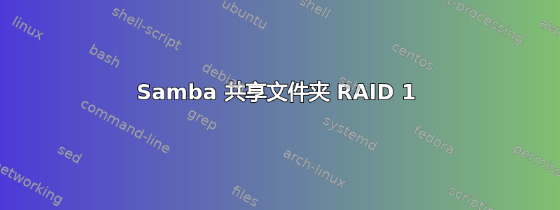 Samba 共享文件夹 RAID 1