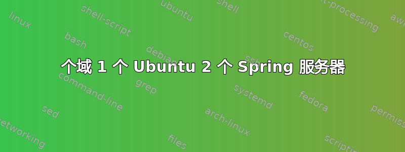 2 个域 1 个 Ubuntu 2 个 Spring 服务器