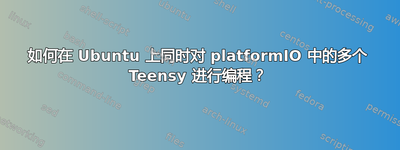 如何在 Ubuntu 上同时对 platformIO 中的多个 Teensy 进行编程？