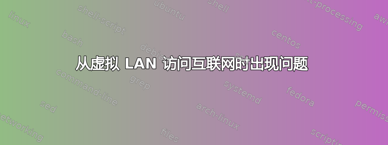 从虚拟 LAN 访问互联网时出现问题