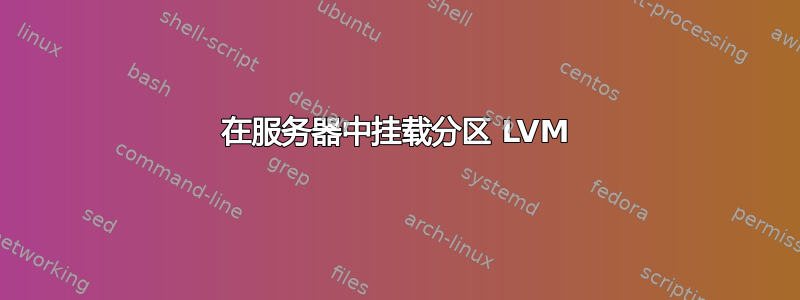 在服务器中挂载分区 LVM