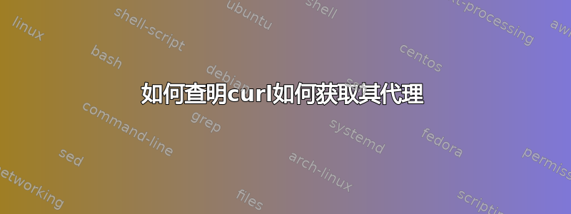 如何查明curl如何获取其代理