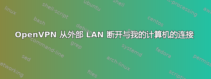 OpenVPN 从外部 LAN 断开与我的计算机的连接