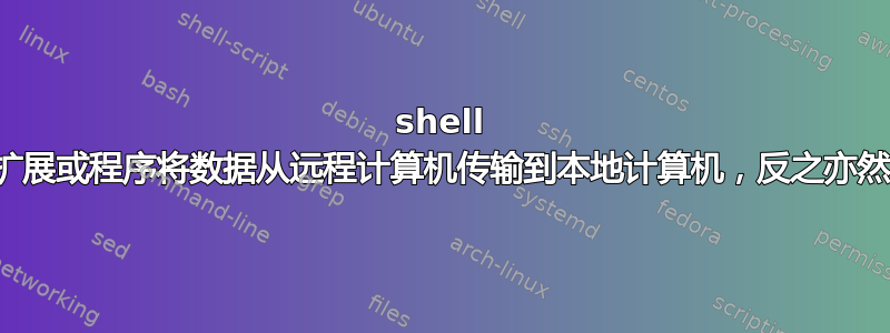 shell 扩展或程序将数据从远程计算机传输到本地计算机，反之亦然