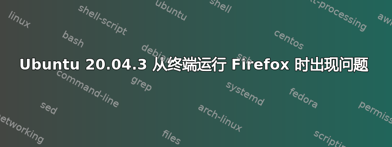 Ubuntu 20.04.3 从终端运行 Firefox 时出现问题