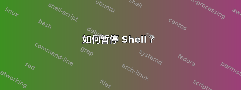 如何暂停 Shell？