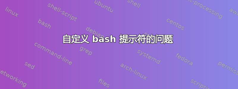 自定义 bash 提示符的问题