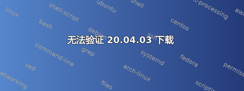 无法验证 20.04.03 下载